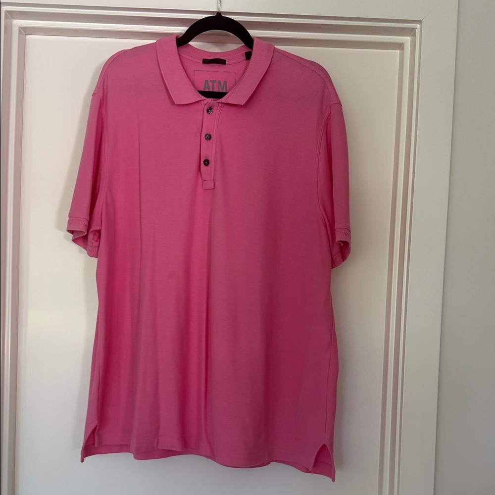 ATM Anthony Thomas Melillo Pink Polo Shirt